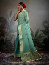 Woven Border Plain Art slik Saree